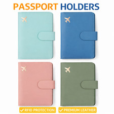 Passport Holder Cover Travel Wallet RFID Blocking Waterproof Case Pen Holder