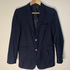 Boy s Chaps Sport Coat Blazer Navy Gold Buttons 16 Regular