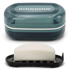AIMAIAIMAI Travel Soap Container, Soap Dish with Lid, Travel Soap Box with Re...