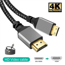 Mini HDMI to HDMI Cable High Speed Braided Cord 3D 4K/60Hz 1080p HDTV Camera 5m