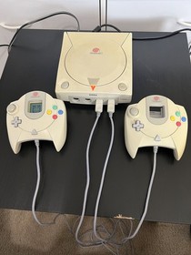 SEGA Dreamcast Console w/ Two Controllers, Memory Card and Cables Tested Working