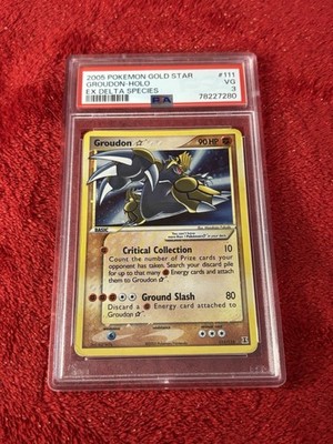 2005 POKEMON EX DELTA SPECIES GOLD STAR #111 GROUDON-HOLO PSA 3 | eBay