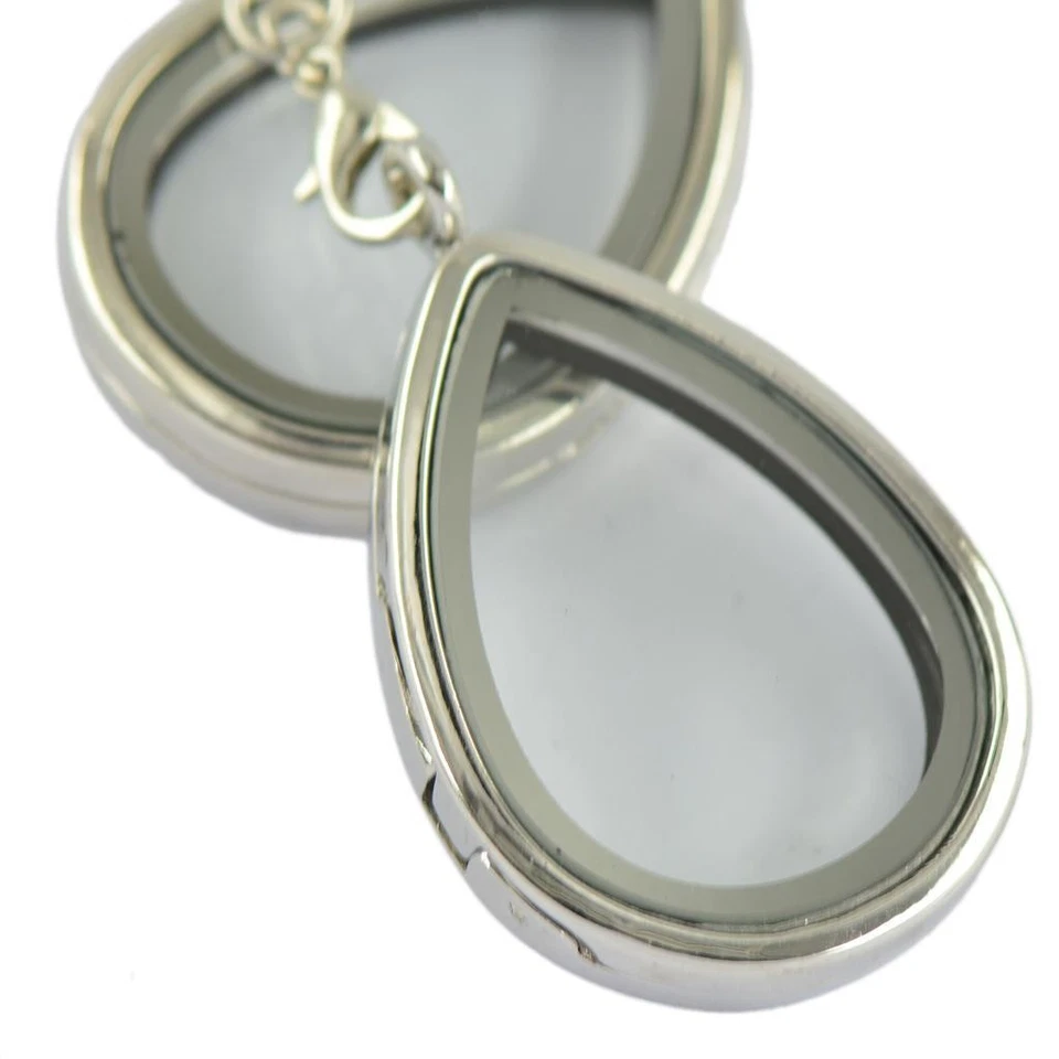 2 Ciondoli In Argento Con Ciondolo In Lega Galleggiante In Vetro Magnetico Con - Immagine 4 di 4