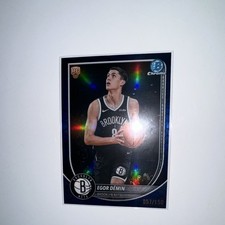 Bowman 2025-26 Chrome Egor Demin Blue Parallel Rookie #57/150 Card BCV-8 