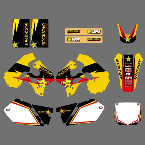 MX Graphics Backgrounds Decals Stickers For Suzuki RM125 RM250 1996 1997 1998 - Picture 3 of 4