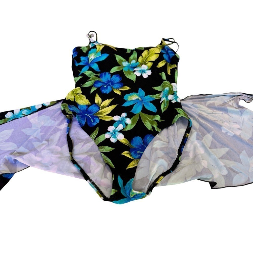 Sessa Floral Swimdress One Piece Tummy Control Swimsuit Womens Small Resort Wear View 6