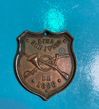 RARE HISTORICAL MEDAL Peru 1886 Wizard of the Andes Pres ANDRÉS AVELINO CÁCERES