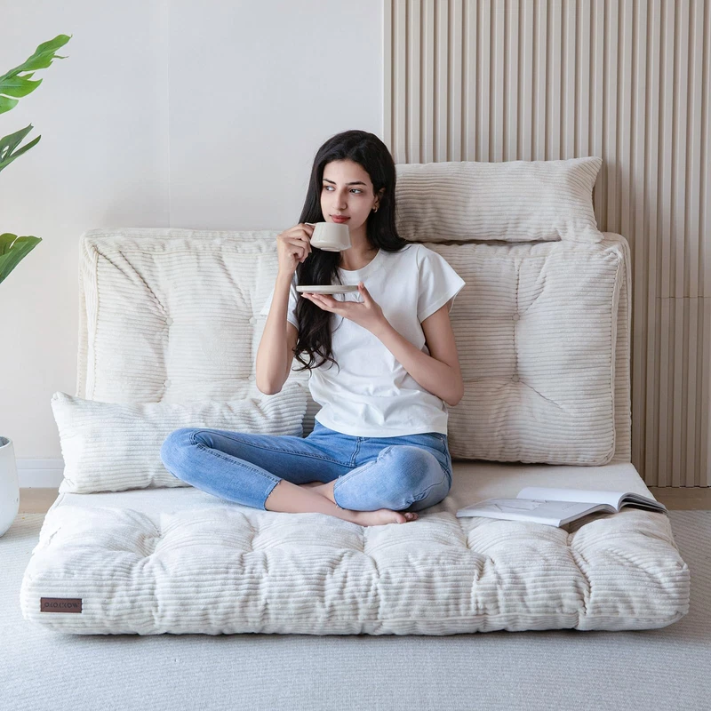 Maxyoyo Folding Sofa Bed Tufted Bean Bag Bed Pillows Floor Mattress For Adults
Opens in a new window