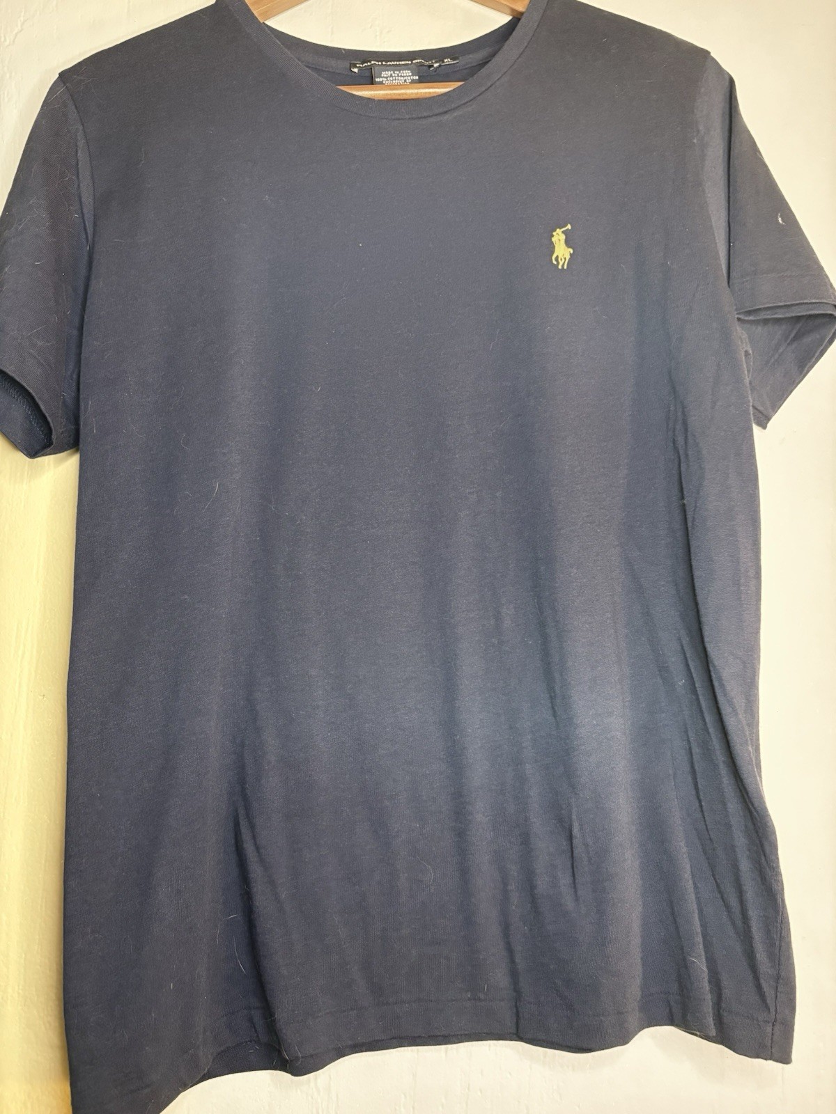 RALPH LAUREN SPORT T SHIRT MANICA CORTA blu navy XL pony donna cotone girocollo