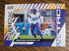 2025 Panini Score Jonathan Greenard Minnesota Vikings Sack Attack # 3