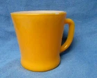 Vintage Anchor Hocking Fire King  8 oz Orange Coffee Mug D-Handle Restaurant USA