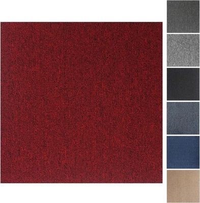 SIGNZWORLD Carpet Tiles 20pcs 50x50cm Carpet Floor Tiles Heavy Duty Flooring Rugs Non-Slip