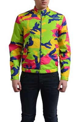 Dsquared2 Men's Multi-Color Windbreaker Bomber Jacket US S IT 48