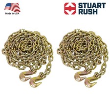 (2 Pack) Transport Chains G70 NACM Long Link (3/8" x 25') Made in USA