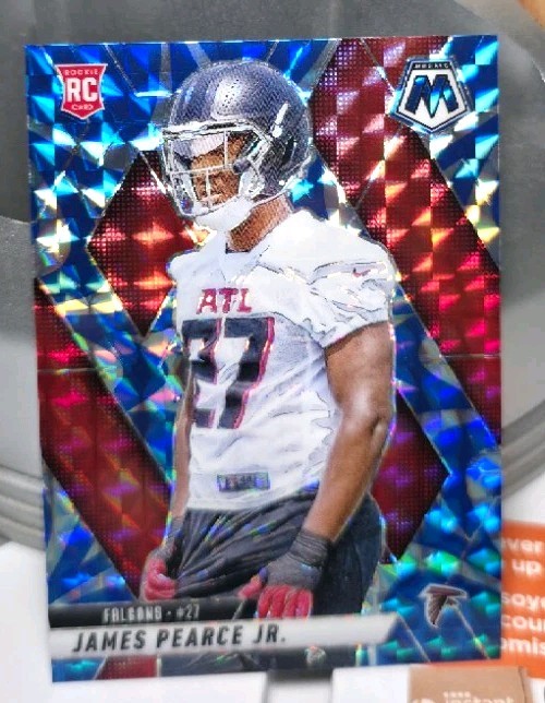 Panini 2025 Mosaic Reactive Blue Prizm James Pearce Jr. Falcons #357 Rookie Card