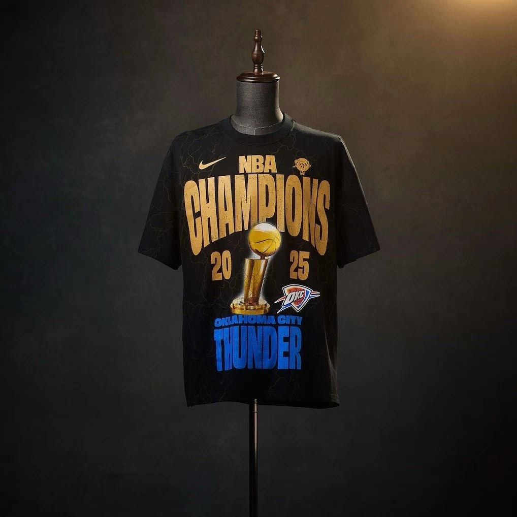 Oklahoma City Thunder Nike 2025 NBA Finals Champions Locker Room Ltd Ed Shirt ✅