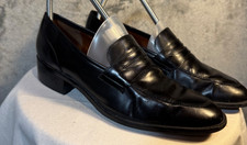 Etienne Aigner penny Loafer Women 9 Leather Black academia Block Heel geek Y2K