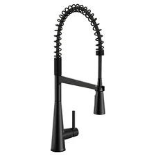 Moen 5925BL Sleek Matte Black 1-Handle Pre-Rinse Spring Pulldown Kitchen Faucet