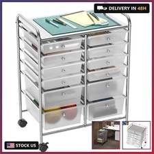 Simple Houseware Utility Cart with 12 Drawers Rolling Storage Art Craft Organize