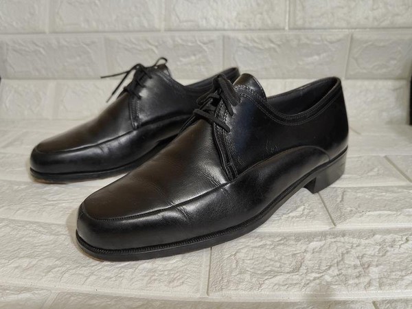 Men Bally Heels Black Leather 42 #5KFV