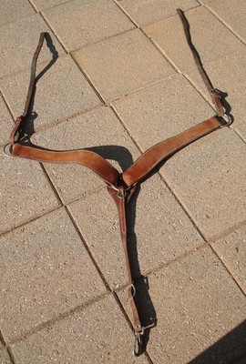 VTG Western Heavy duty Leather Roping Breast Collar