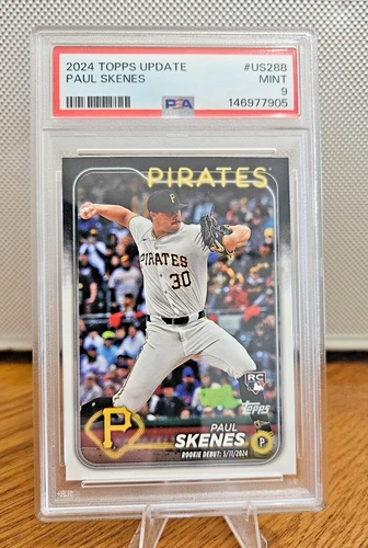 2024 Topps Update Paul Skenes RC #US288 Pirates Rookie Card PSA 9