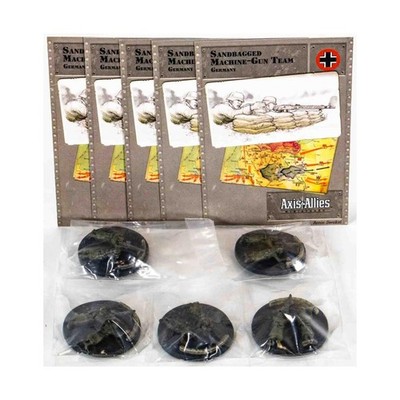 WotC Axis & Allies D-Day Sandbagged Machine-Gun Team (C) x5 NM