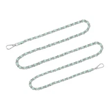 Purse Strap, 55" Leather for Shoulder and Cross Body Strap (Light Green, Silver)