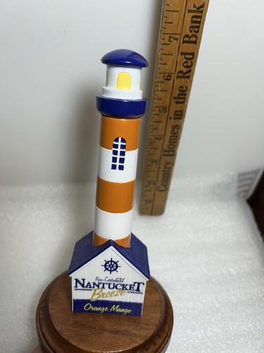 NANTUCKET NECTARS ORANGE MANGO BREEZE NINI LIGHTHOUSE tap handle MASSACHUSETTS