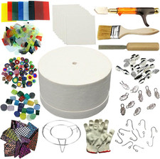 Microwave Kiln Fusing Glass for Making DIY Jewelry Tools 15Pcs Set