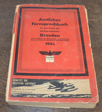 Amtliches Fernsprechbuch für den Bezirk DRESDEN 1943 Telefonbuch *SELTEN!!*