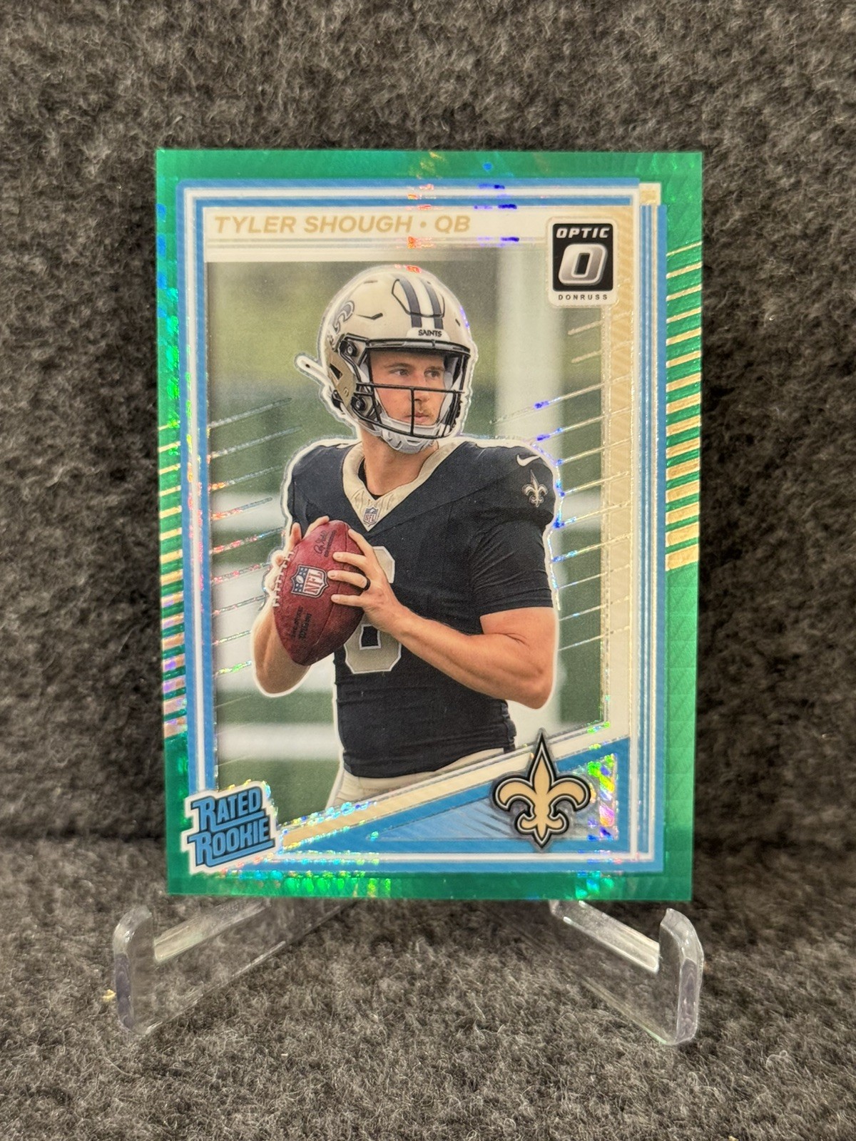2025 Panini Donruss Optic -Tyler Shough #223  Rated Rookie Green Hyper Prizm 