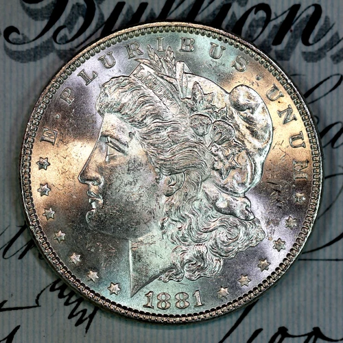 * 1881-P * NEAR+ GEM BU MS MORGAN SILVER DOLLAR * FROM ORIGINAL COLLECTION