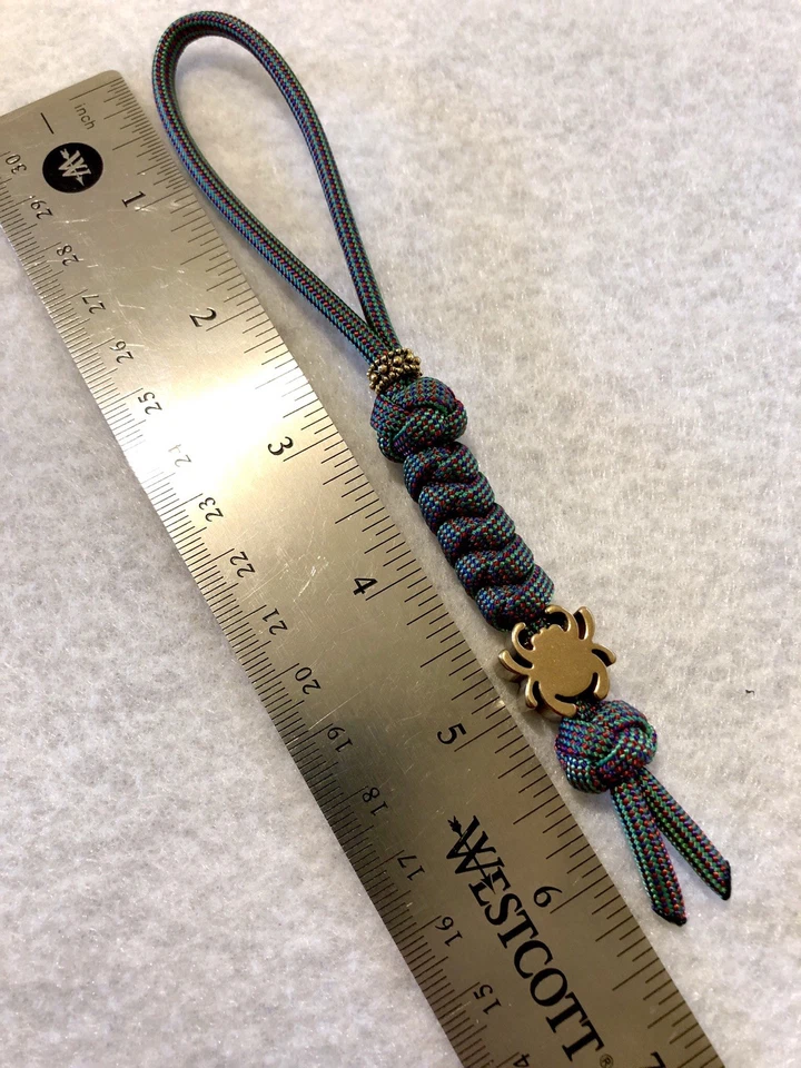 550 Paracord нож ремень хамелеон с латуни сплава Spyderco бусина Blem - Изображение 4 из 4