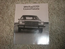 Vintage 1984 Ford LTD Crown Victoria Spec Sheet Factory Sales Brochure Free SHIP