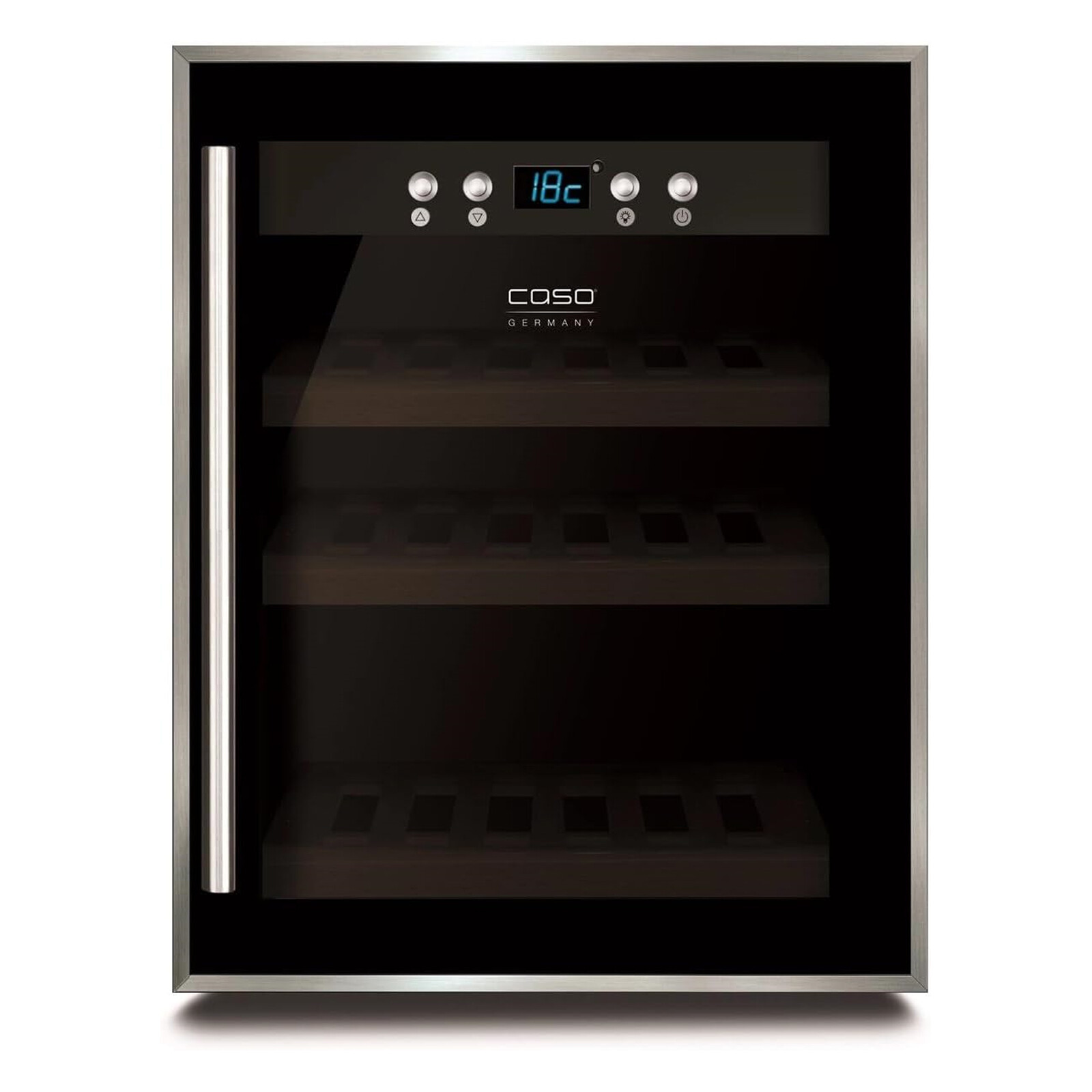 Caso Wine Safe 12 Black Weinkühlschrank Getränkekühlschrank für 12 Flaschen