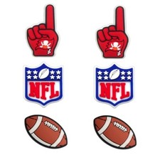 NFL Tampa Bay Buccaneers Football Team For Crocs Shoe Charms Jibbitz - 6 pieces