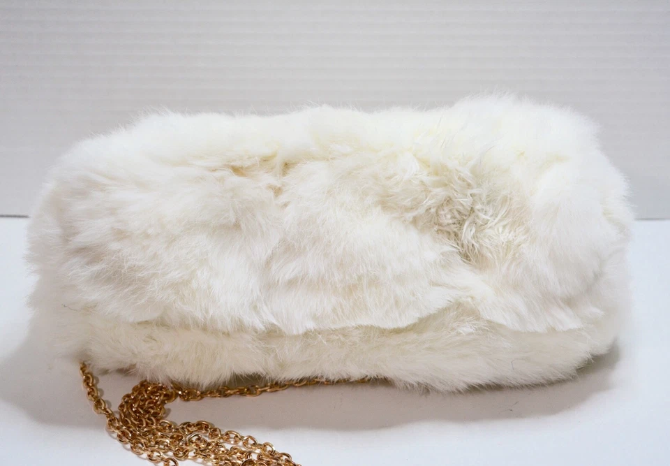 Paradox Crossbody Bag Genuine Fur Cylinder Leather  Purse Chain Strap Handbag - Image 4 of 4