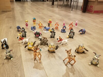 Vintage 29 piece Lot figures Pooh Characters Bambi All Dogs Go To Heaven Disney