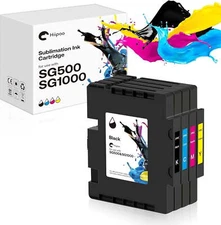 4-Pack Sublimation Ink Cartridge Compatible with Sawgrass Virtuoso SG500 SG1000