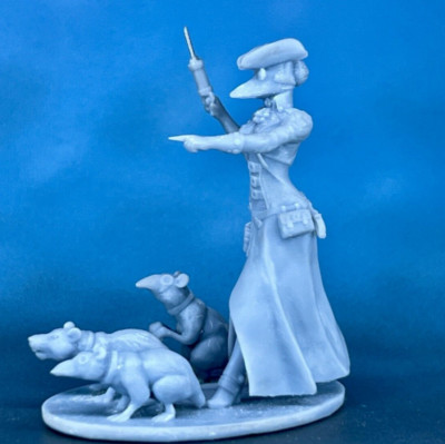 Action Figure Steampunk Plague Doctor Girl 80mm Tabletop Miniature