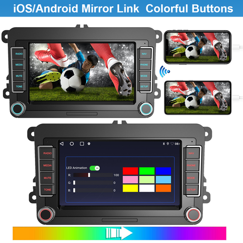 Car Stereo GPS Android 13 CarPlay Head Unit For VW Golf GTI MK5 MK6 Amarok Jetta - Picture 7 of 16