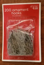 Vintage  2008 CHRISTMAS TREE Ornament 200 NOS HOOK Hanger PKG Target TAIWAN #11