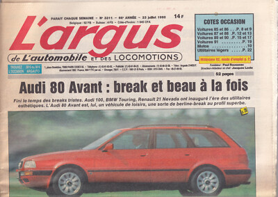 L'Argus Nr.3311 Audi 80 Avant / 4x4 Bertone / Freeclimber 2-Ri MOTOR BMW