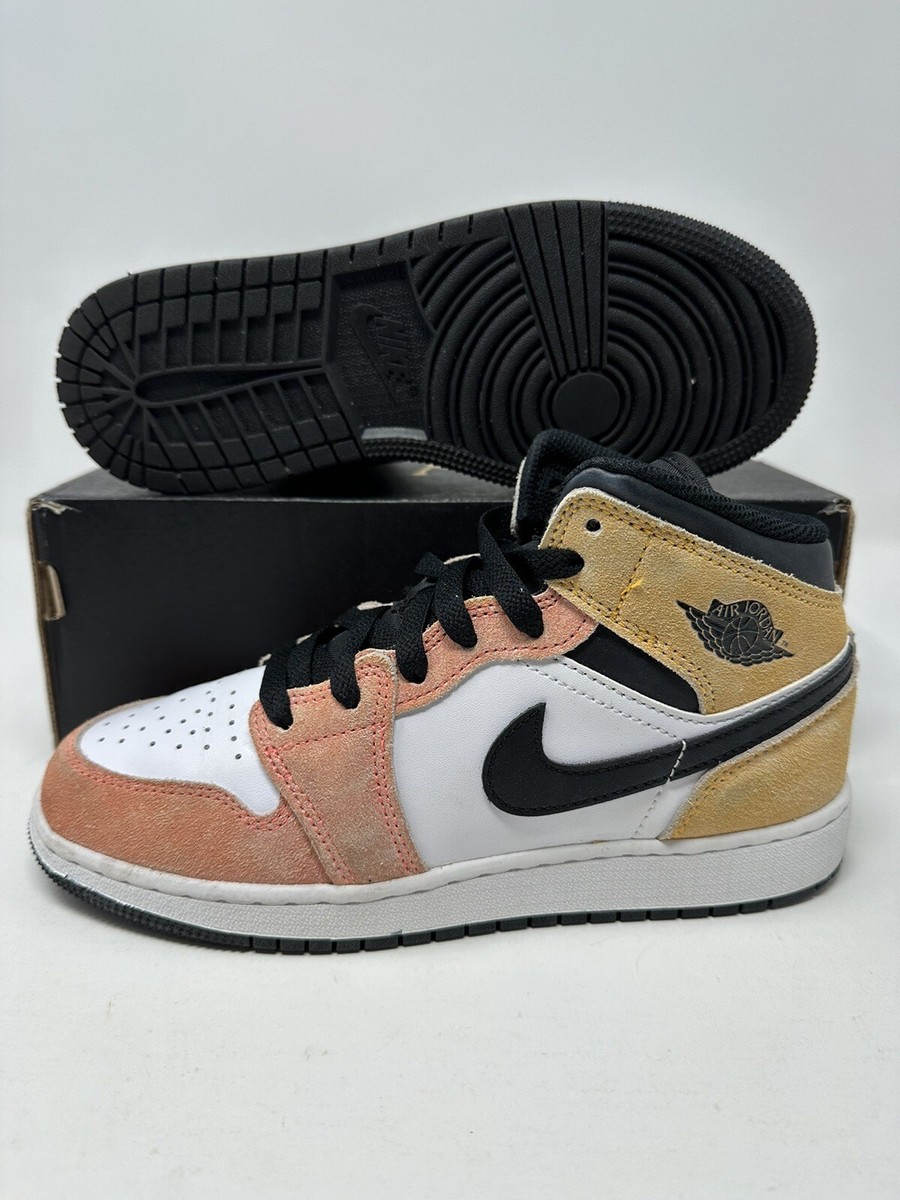 Nike Air Jordan 1 Mid SE Shoes Flight Club Yellow Orange DX4365
