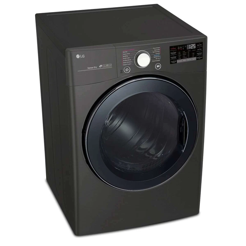 LG DLEX3900B 7,4 Cu. Secadora eléctrica inteligente apilable de pies con recogida local de vapor Foto 3 de 3