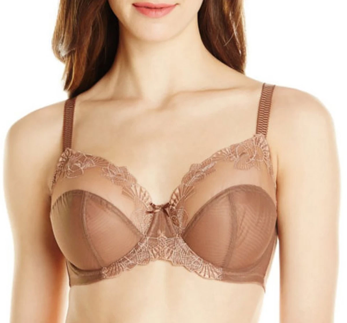 Panache Women’s Bra Loretta Lace Balconette Caramel Demi Cup Sexy Lingerie  30JJ