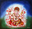 miniatura 1  - Ganesha Painting, Print of Oil on Canvas, Indian Hindu Deity - 58x54cm