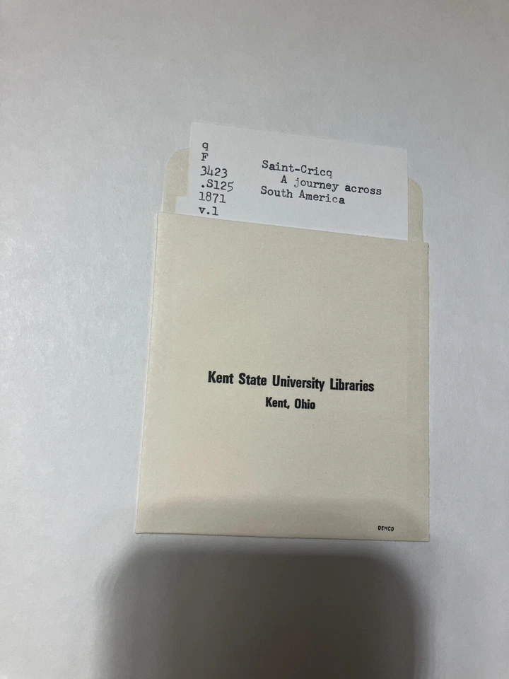 A Journey Across South America Vol I Paul Marcoy 1871 VGC Ex-lib 1st Ed W/plates - Image 2 of 4