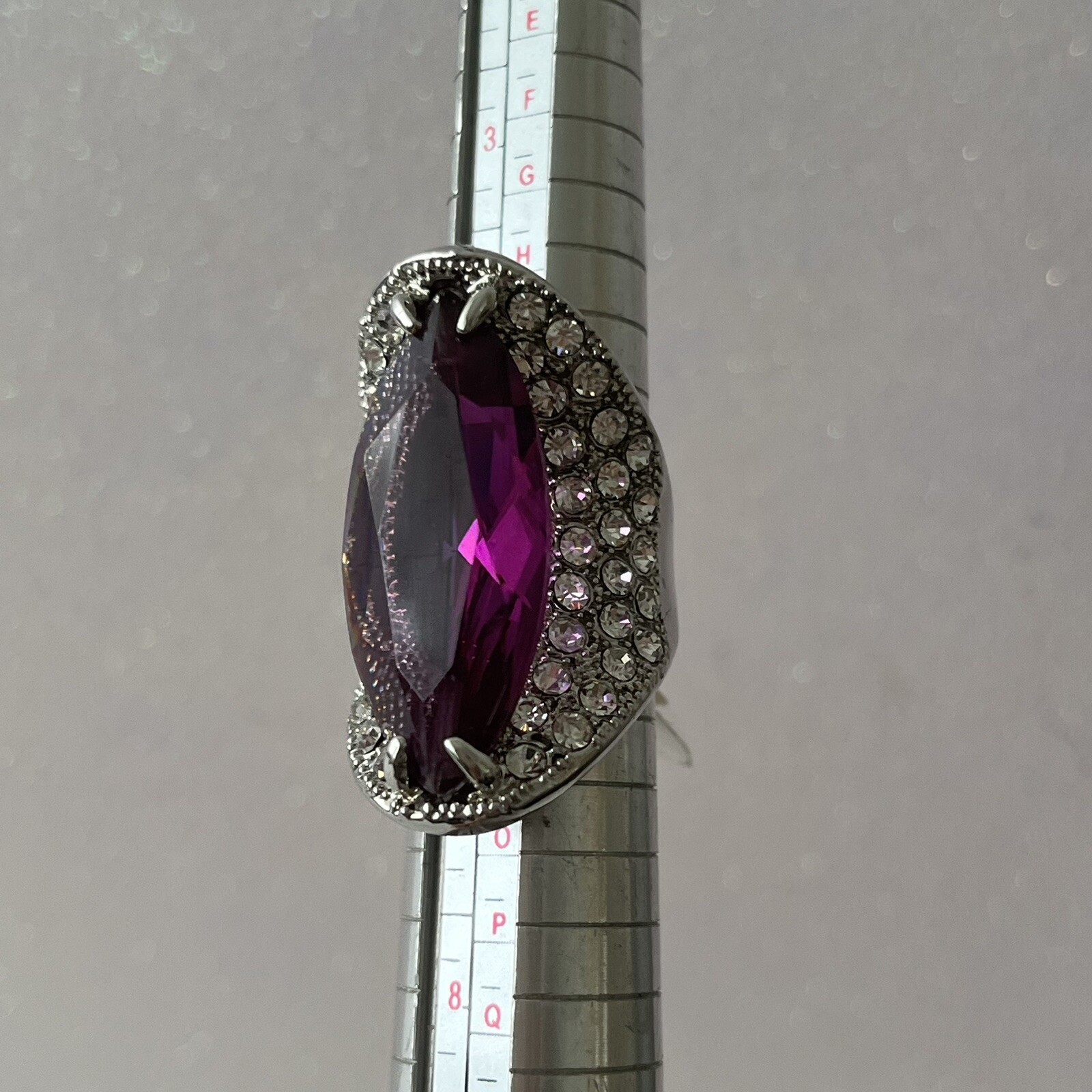 Statement Cocktail Ring Rhinestone Sparkling  Rin… - image 10